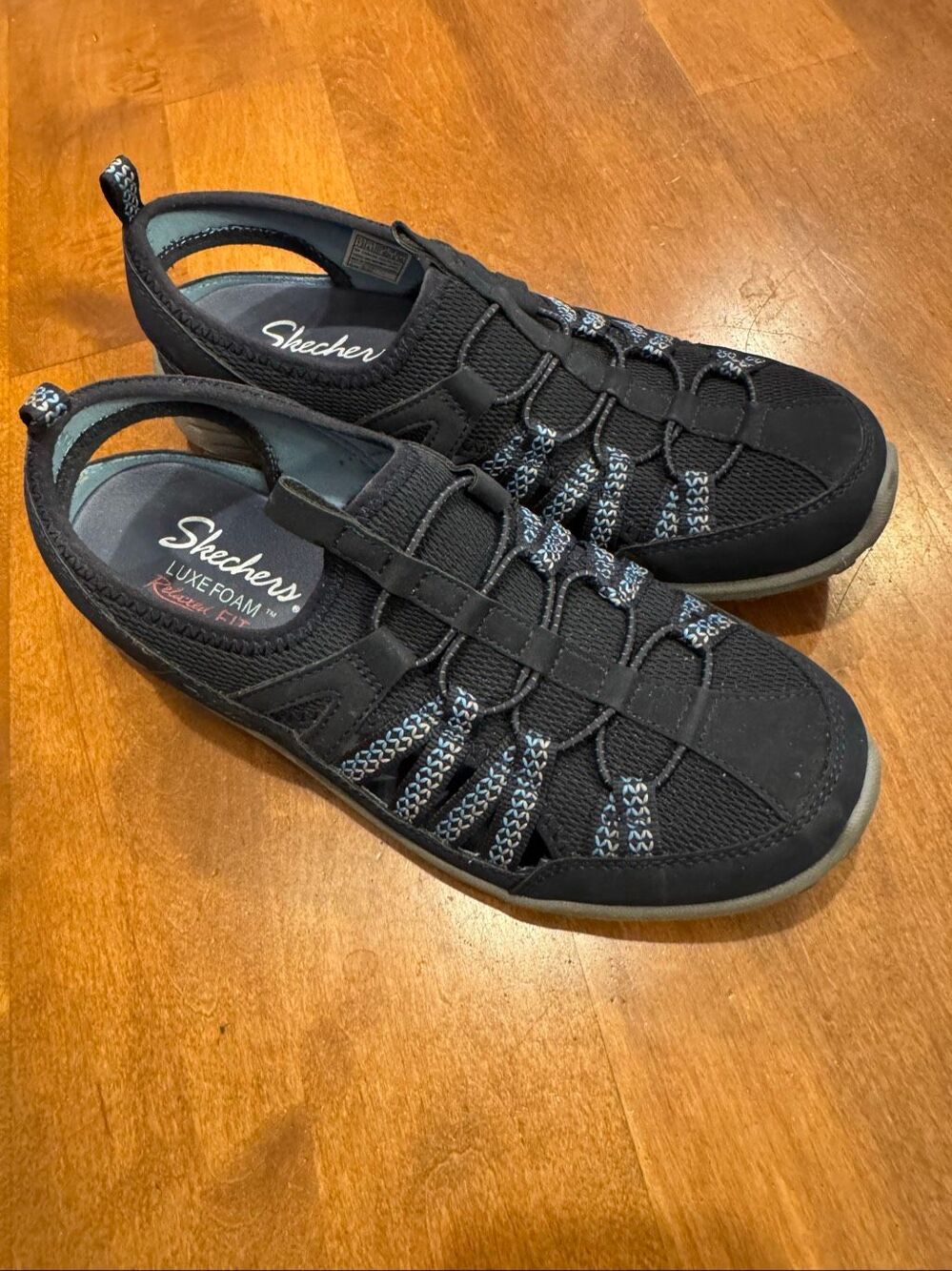 Skechers Reggae Fest 2.0 What a View Women’s 7.5 Navy Water Sandals